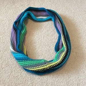 Colorful Knitted Infinity Scarf